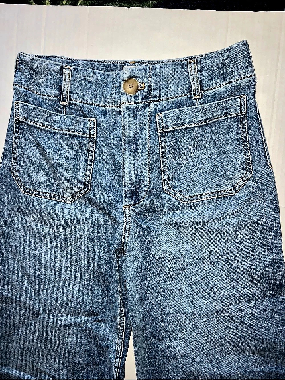 Maeve The Colette Crop Wide-Leg Jeans Blue Waist 27 - Picture 6 of 7